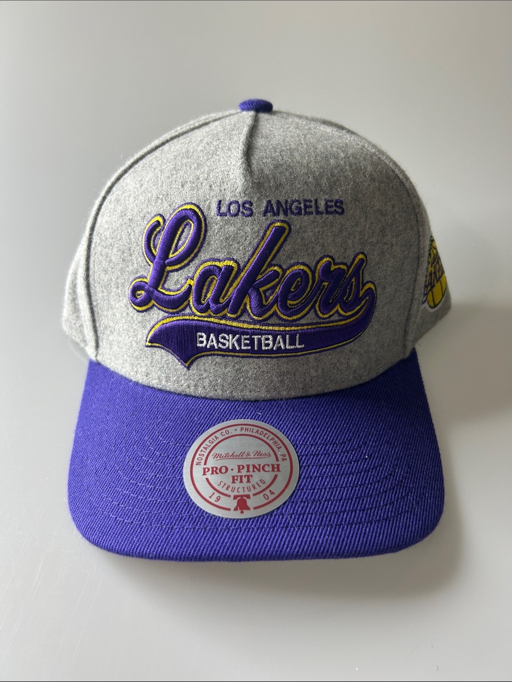 Los Angeles Lakers Mitchell and Ness Wool SnapBack Hat Cap NWT